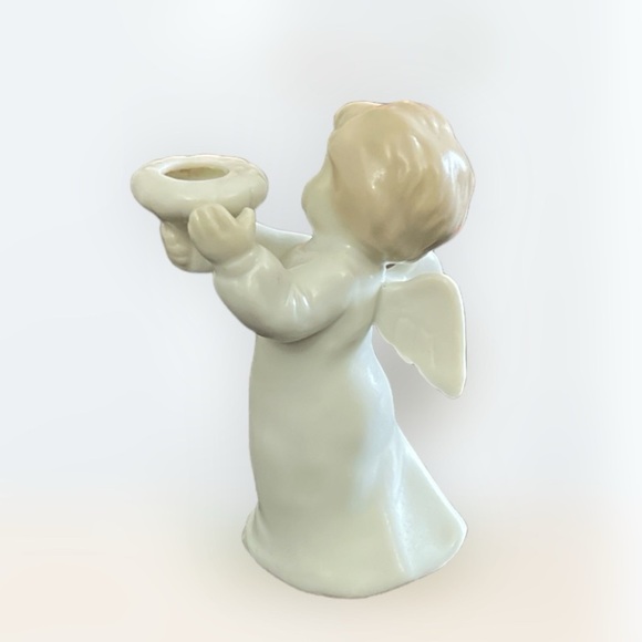 Vintage 1982 Fitz and Floyd Japan Porcelain Angel Candlestick - Picture 2 of 3